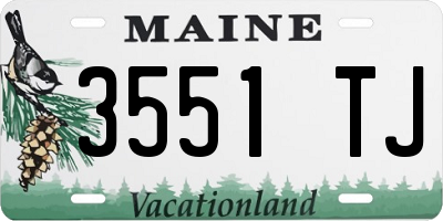 ME license plate 3551TJ