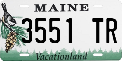 ME license plate 3551TR