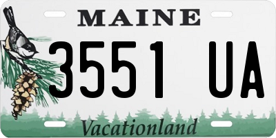 ME license plate 3551UA