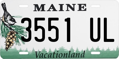 ME license plate 3551UL