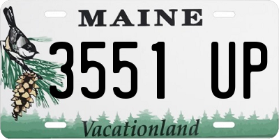 ME license plate 3551UP