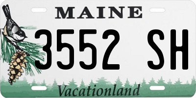 ME license plate 3552SH