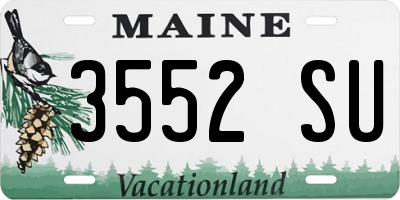 ME license plate 3552SU