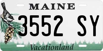 ME license plate 3552SY