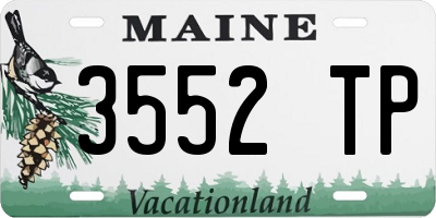 ME license plate 3552TP
