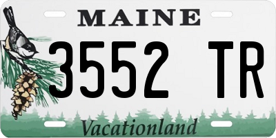 ME license plate 3552TR