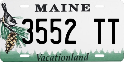 ME license plate 3552TT