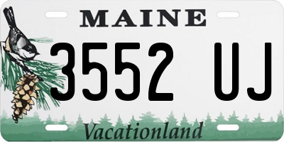 ME license plate 3552UJ