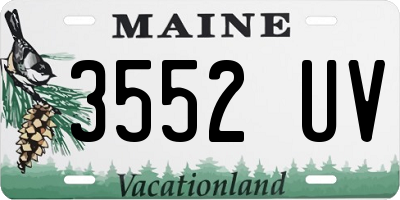 ME license plate 3552UV