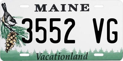 ME license plate 3552VG