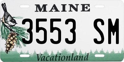 ME license plate 3553SM