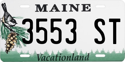 ME license plate 3553ST