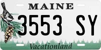 ME license plate 3553SY