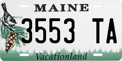ME license plate 3553TA