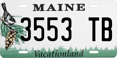 ME license plate 3553TB