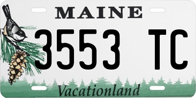ME license plate 3553TC