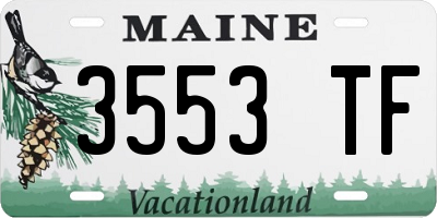 ME license plate 3553TF