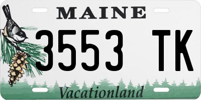 ME license plate 3553TK
