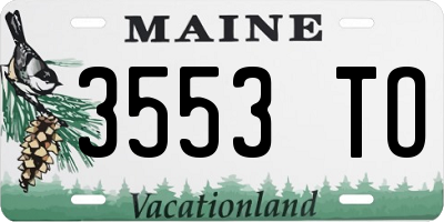 ME license plate 3553TO