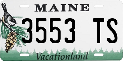 ME license plate 3553TS