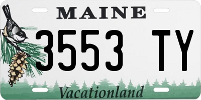 ME license plate 3553TY
