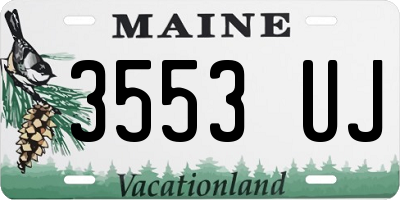 ME license plate 3553UJ