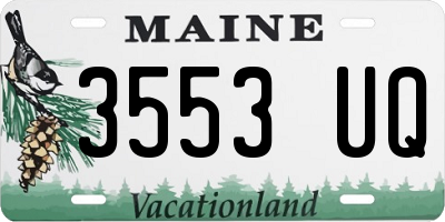 ME license plate 3553UQ
