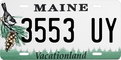 ME license plate 3553UY