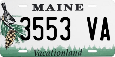 ME license plate 3553VA