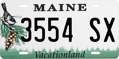 ME license plate 3554SX