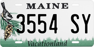 ME license plate 3554SY