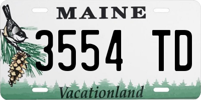 ME license plate 3554TD