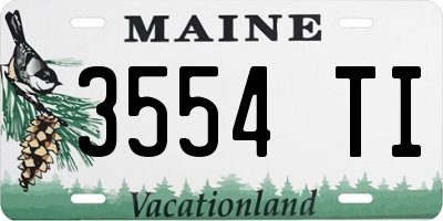 ME license plate 3554TI