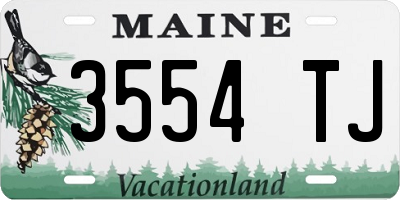 ME license plate 3554TJ