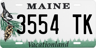 ME license plate 3554TK