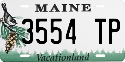 ME license plate 3554TP