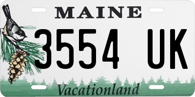 ME license plate 3554UK