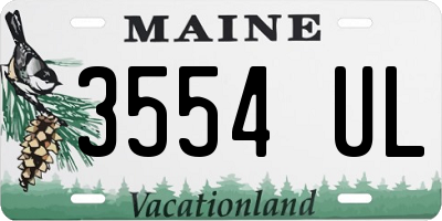 ME license plate 3554UL