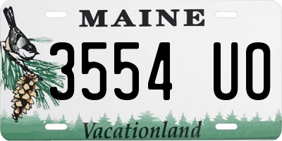 ME license plate 3554UO
