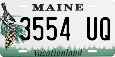 ME license plate 3554UQ