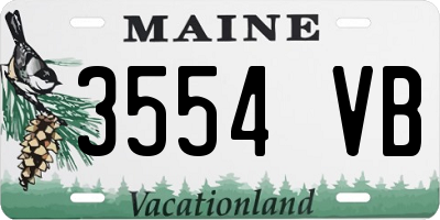 ME license plate 3554VB
