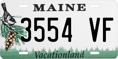 ME license plate 3554VF