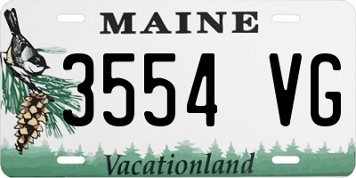ME license plate 3554VG
