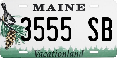 ME license plate 3555SB