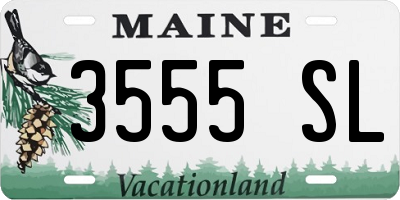 ME license plate 3555SL