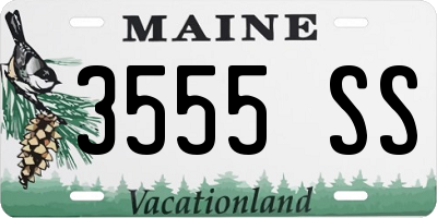 ME license plate 3555SS