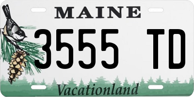 ME license plate 3555TD