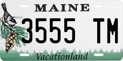 ME license plate 3555TM