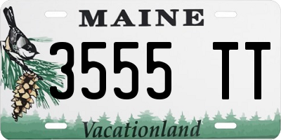 ME license plate 3555TT