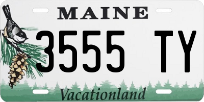 ME license plate 3555TY